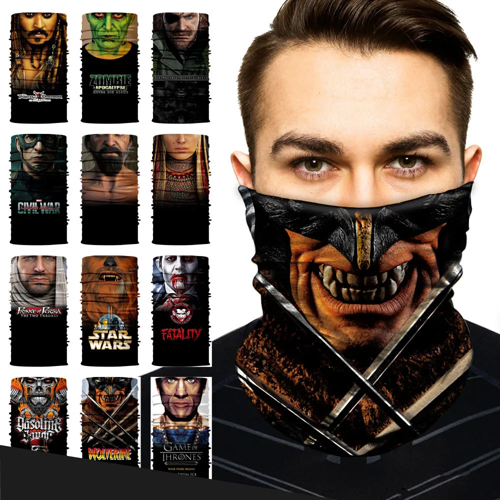 3D Marvel маска для лица на открытом воздухе Braga Cuello Капитан Америка Звездные войны