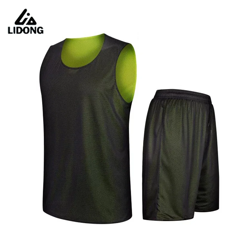 adult black green Взрослые мужские двухсторонние баскетбольные Джерси наборы униформы комплекты спортивной одежды двухсторонние баскетбольные майки костюмы Индивидуальные - Цвет: adult black green