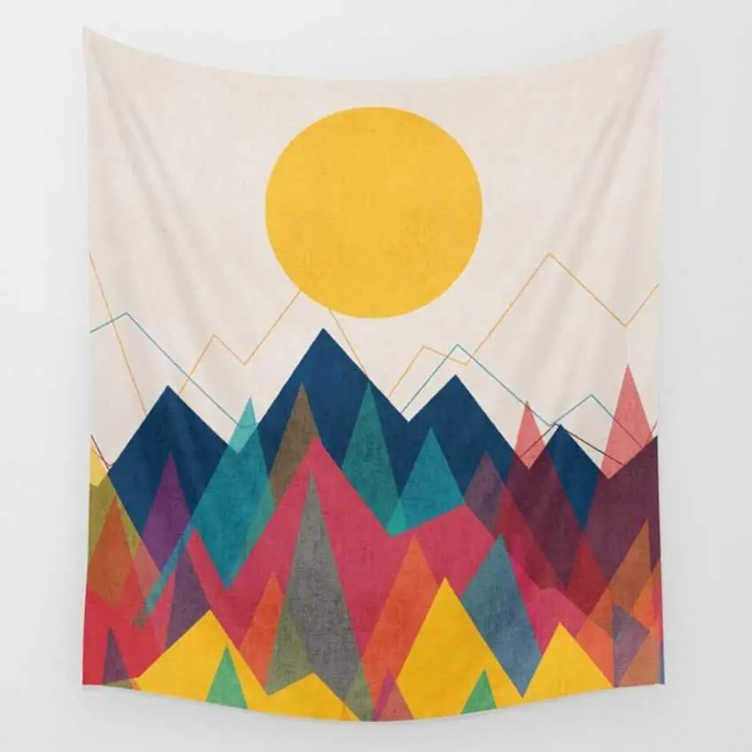 Гобелен с Луной в индийском стиле религиозного направления мандала Бохо