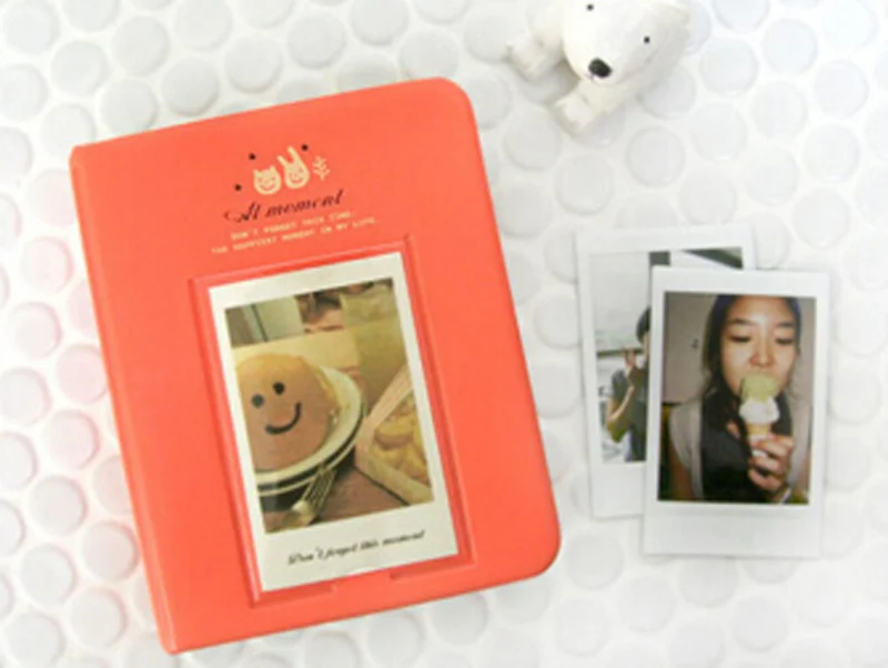 Белая пленка для Fuji Instax Mini 8 фотоальбом(64 слота) кусочки монет мульти-Цвет 3 дюймов Мини Винтаж альбом для фотоаппарата Instax