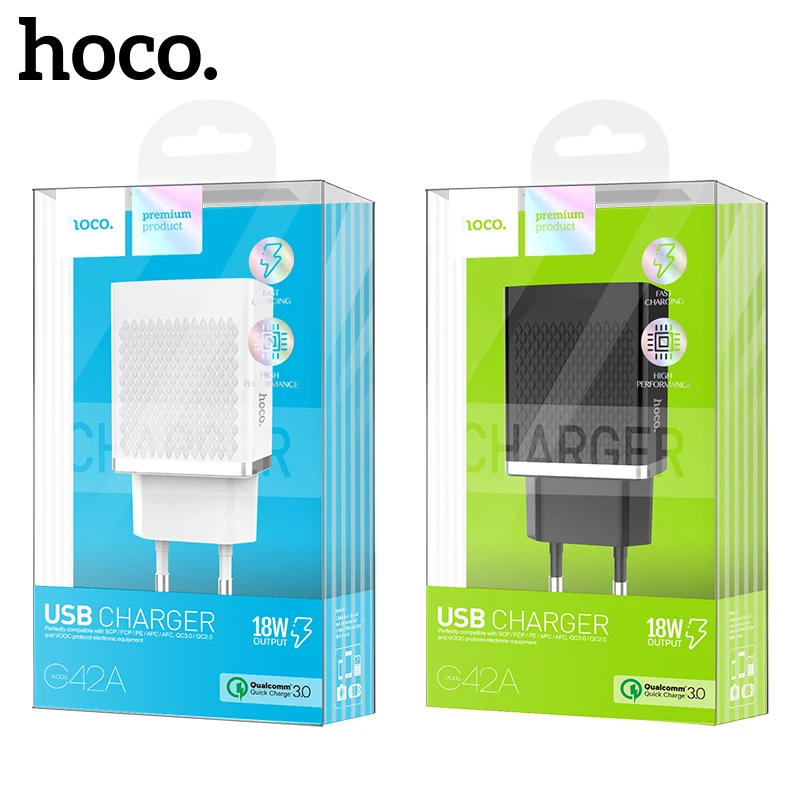 HOCO QC3.0 Быстрая зарядка Универсальное USB настенное зарядное устройство с