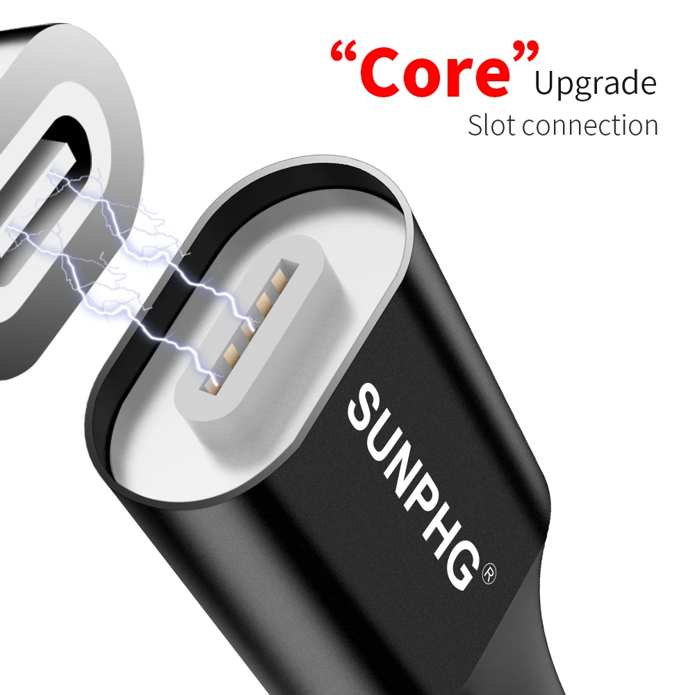 Магнитный зарядный кабель для телефона SUNPHG для samsung Android A7 A6 на Galaxy S7 Micro usb 3A Быстрая зарядка линия передачи данных для iPhone x 8p 1 м