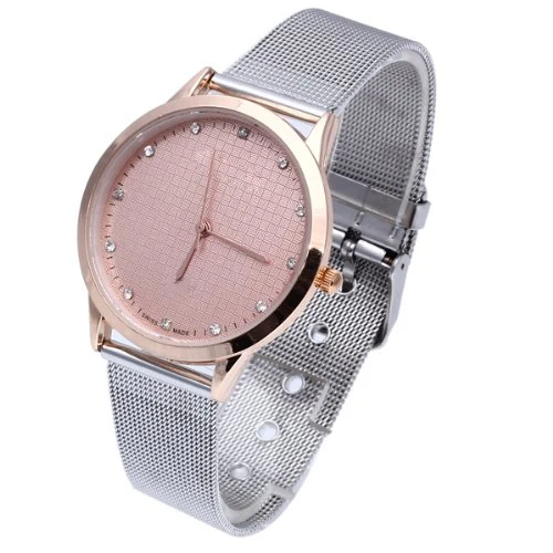 10 шт./лот Reloj de Pulsera Aleacin Plateado Cuarzo Esfera Color Oro Rosa para Mujer | Электроника