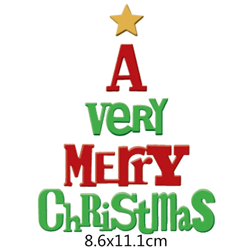 Буквы Merry Christmas металлические режущие штампы трафарет для DIY скрапбукинга фотоальбом тиснение карты изготовление декоративных поделок - Цвет: H1626