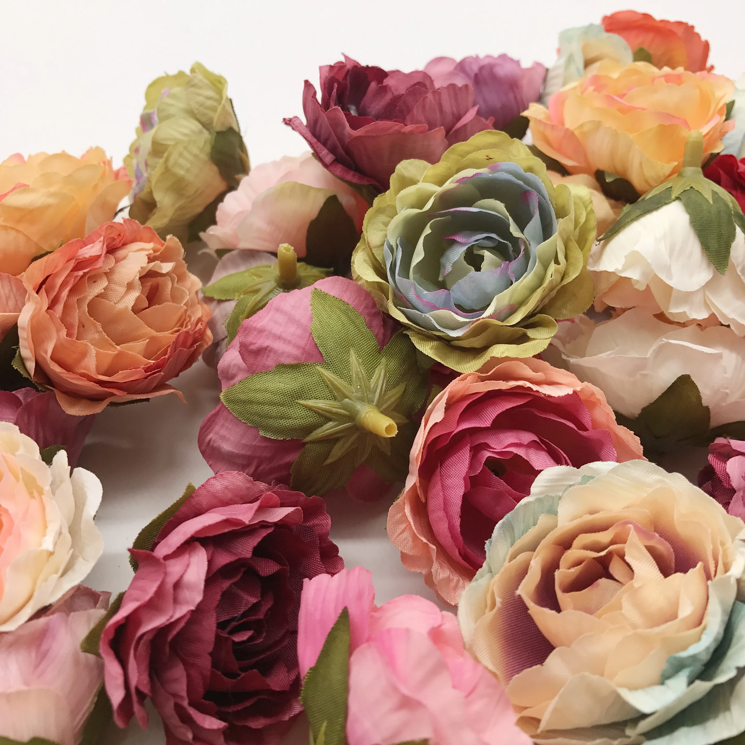 10pieces 4.5cm Artificial Peony flower heads Fall Vivid silk Fake Flowers For Home Wedding Decoration DIY Decorative | Дом и сад