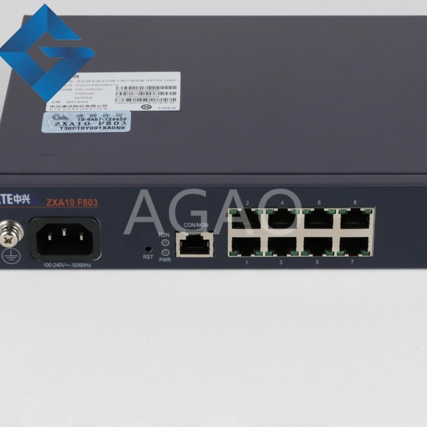 Оригинальный Новый ZTE ZXA10 F803/8FE G GPON ONU гигабитное пассивное оптоволокно доступа