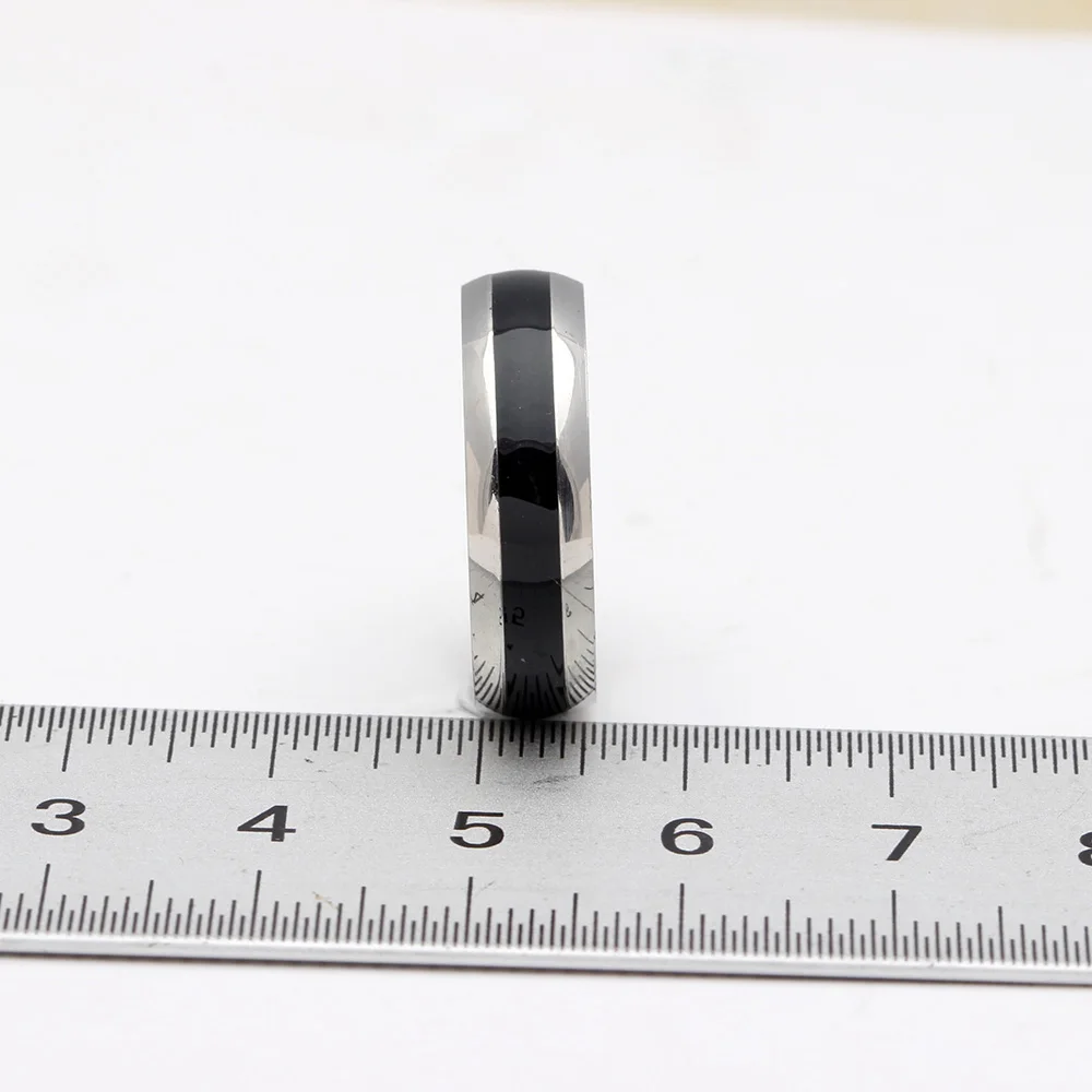 Горячая продажа из нержавеющей стали черные Свадебные обручальные кольца для
