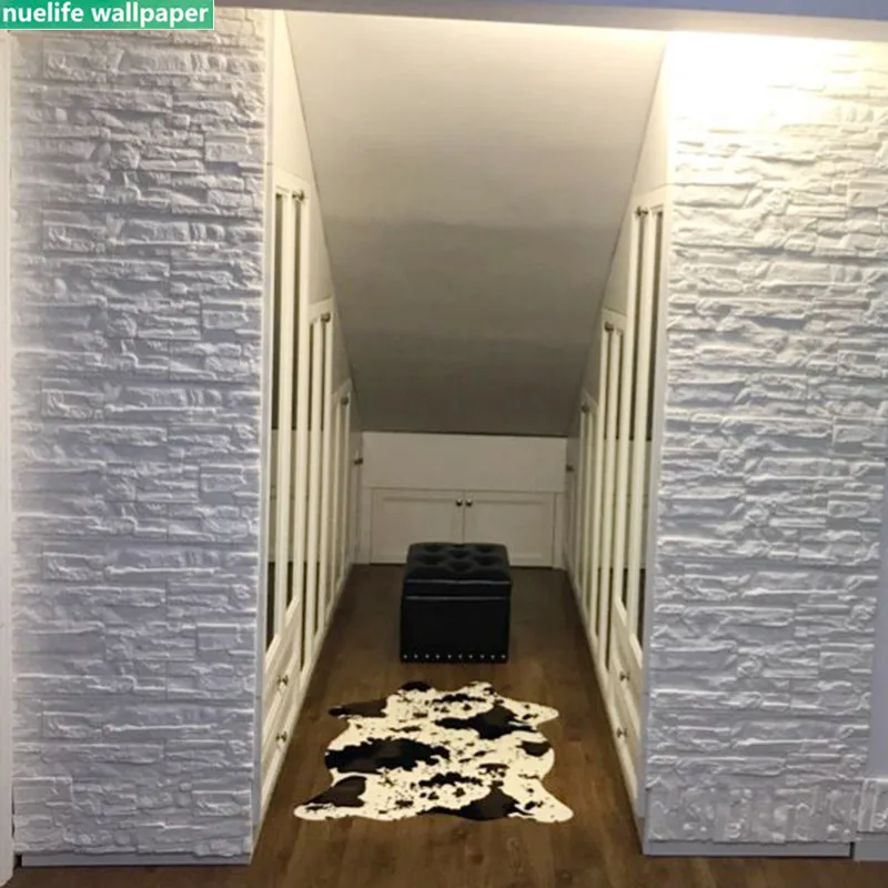 3D marble brick wallpaper self-adhesive living room bedroom kids office waterproof anti-collision soft bag Дом и сад