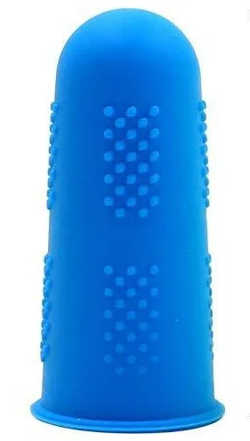 Blue Горячая клеевой пистолет колпачки для пальцев 3/5 штук гитарный протектор для пальцев Силиконовый нескользящий высокая термостойкость Анти-Горячая защита для пальцев - Цвет: Blue
