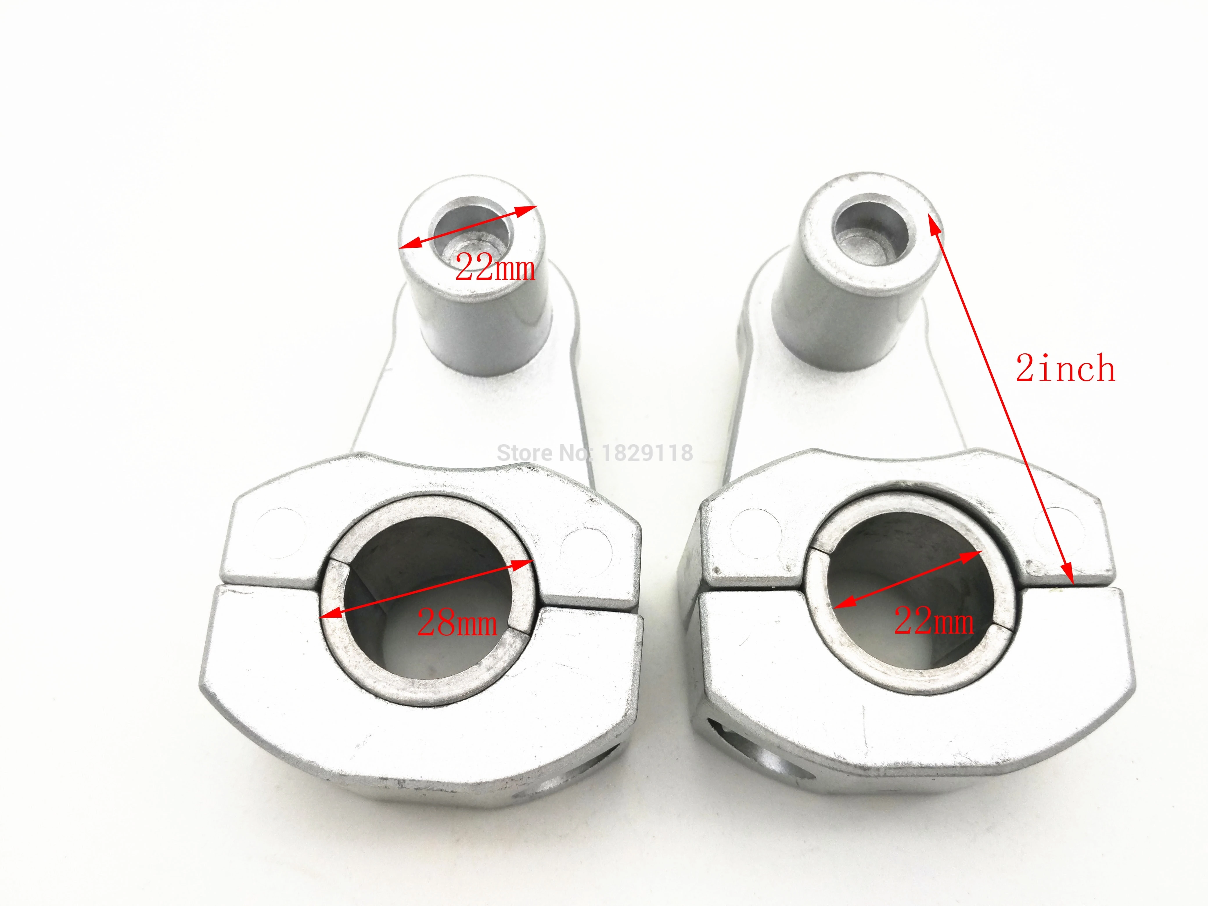 Универсальный поворотный 2-дюймовый руль для мотоцикла 7/8 дюйма 22 мм и 1-1/8 28 зажим