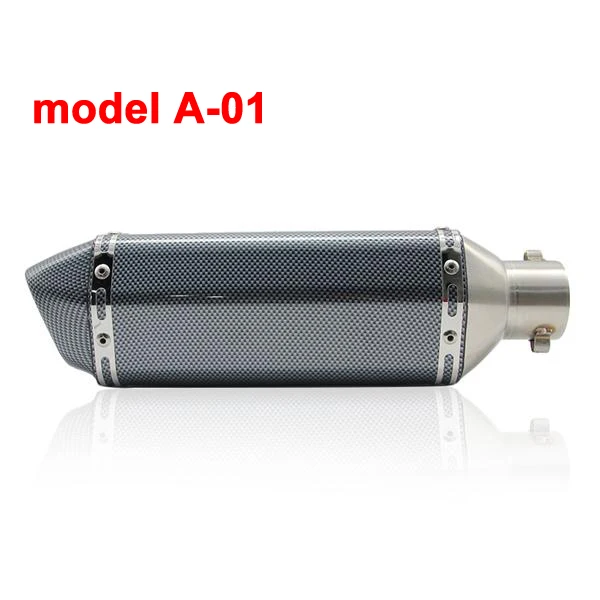 ZSDTRP Akrapovic глушитель мотоцикла Escapamento Moto Universel для nmax CRF 230 Z750 CB400 ER6N GY6 с глушителем - Цвет: model A-01