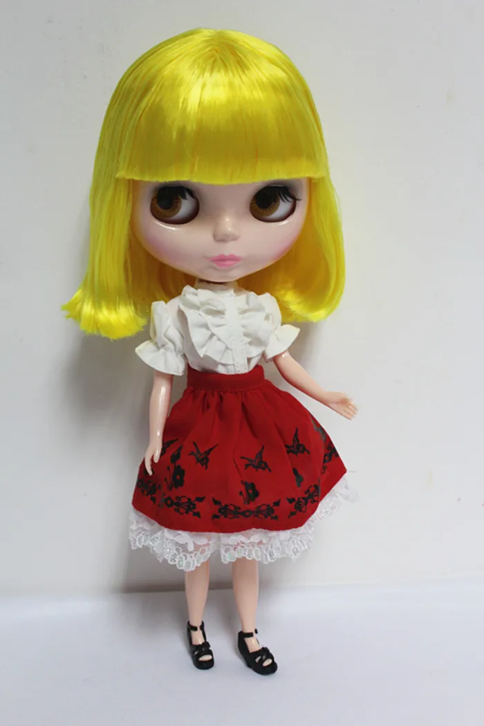 Желтая челка Blygirl кукла блайз с короткими волосами Обнаженная 380BL6685 обычная