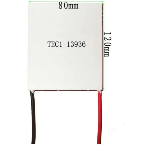 80x120x4,6 мм 36A 17V 339,7 W TEC1-13936 Термоэлектрический охладитель Пельтье радиатора