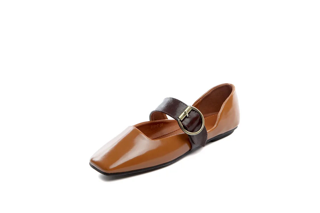 Fashion Style 2017 Women Flats Comfortable Ladies Shoes Square Toe Women's Slip-on Buckle Casual Girls Footwear Wholesale | Обувь