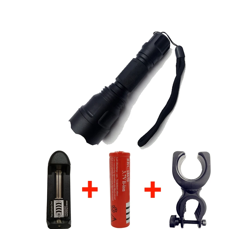 Litwod Z10C8 высокомощный тактический светодиодный светильник-вспышка XM-L2 T6 U3 для самообороны, вспышка, светильник фонарь для охоты, велосипедный светильник - Испускаемый цвет: Option B