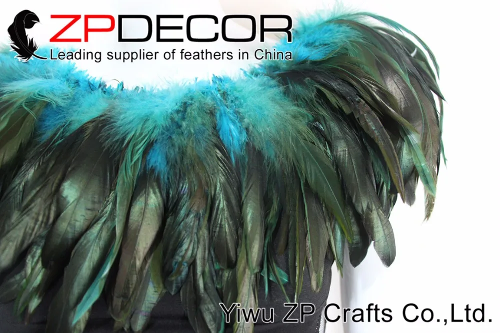 Zpdecoration петух перо 6 8 дюймов ручной выбор Оптовая Продажа Бирюзовый синий