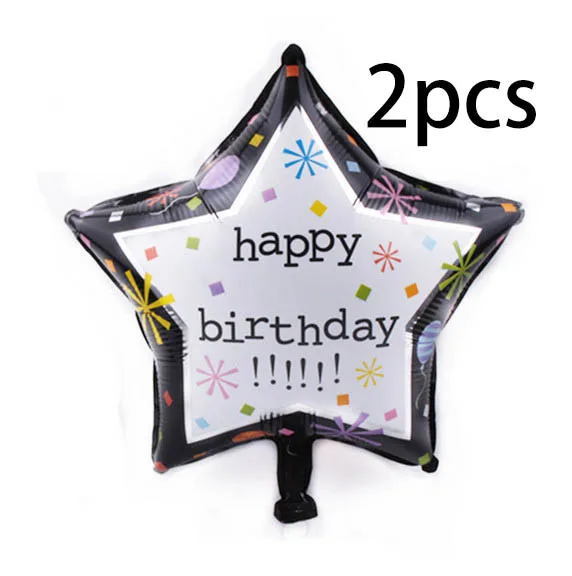 2pcs HB star Шар с буквами на день рождения, 16 дюймов, фольгированные шары на день рождения, украшение, розовое золото, алфавит, воздушные шары, детские подарки, игрушка, шар - Цвет: 2pcs HB star