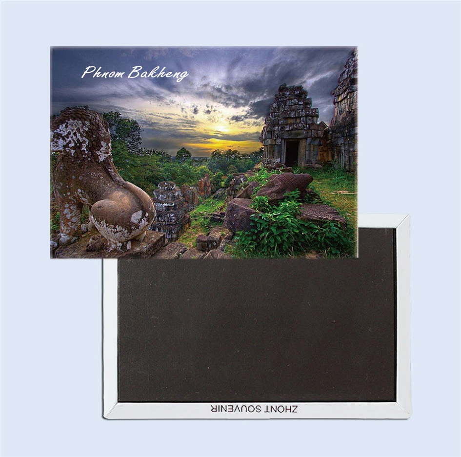 Магниты на холодильник 25150, сувениры с пейзажем мира, магнитные наклейки на холодильник в стиле пномбакхенг, Камбоджа, подарок для путешествий