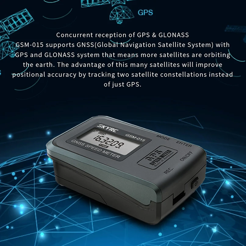 SKYRC Высокая точность GNSS GPS измеритель скорости GSM-015 для радиоуправляемого дрона FPV