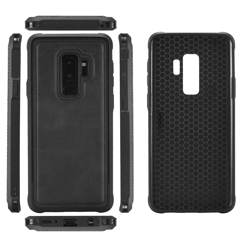 Vintage PU Leather Case For Samsung Galaxy S9 S8 Plus Protective Back Cover Magnetic Car Phone | Мобильные телефоны и