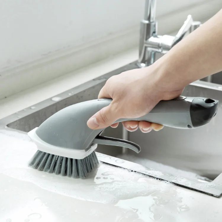 Automatic Soap Dispenser Dish Brush with Refill Liquid Sponge Cleaning Non-Slip Scrubber Washing Bowl Cleaner Tools |