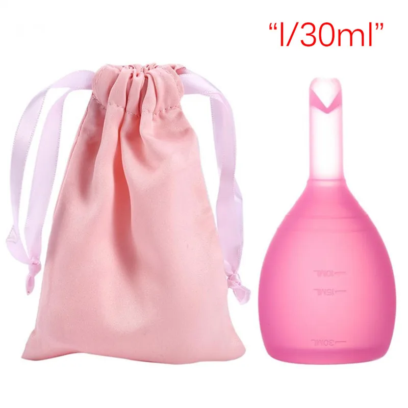 pink L 2 размера, медицинские силиконовые менструальные чашки, многоразовые мягкие чашки для женщин, товары для гигиены, товары для здоровья, 3 цвета - Цвет: pink L