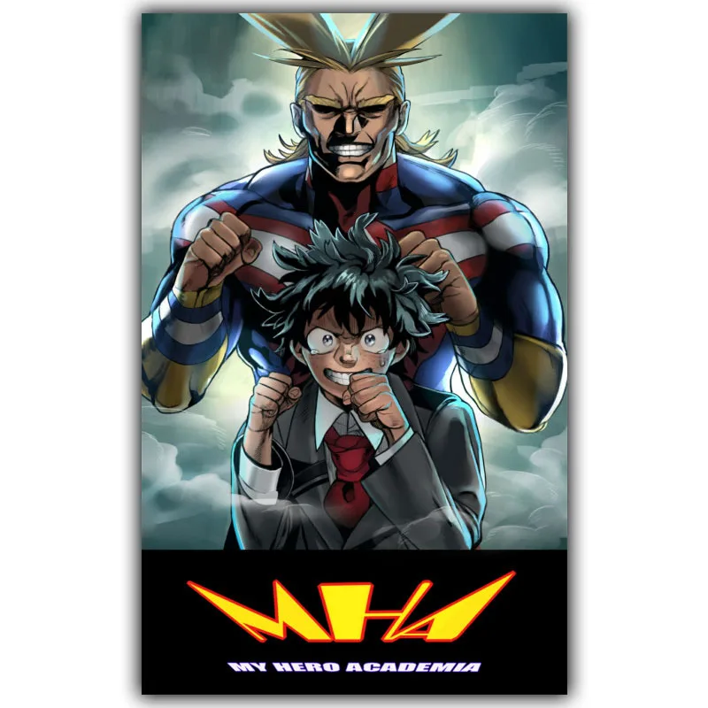 Boku no Hero academic Шелковый парусиновый плакат с принтом для мальчиков и девочек