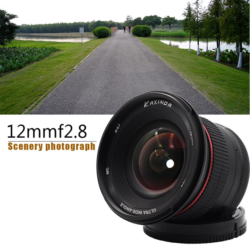 KAXINDA 12 мм/F2.8 Широкоугольный Micro m4/3 с одним объективом для Олимпус для Nikon Canon EOS-M для цифровой фотокамеры Fuji для цифрового фотоаппарата Panasonic Камера объектив