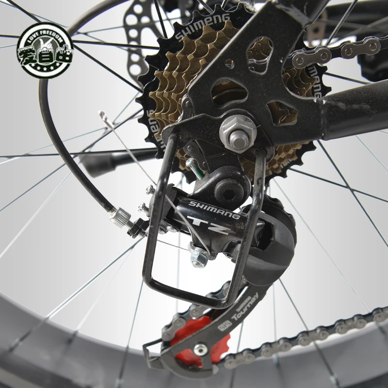 Love Freedom Bысокое качество Горный велосипед 26*4.0 Fatbike 7/21/24/27 Скорость амортизатор велосипеды жирные шины Снегоход Двойные дисковые тормоза велосипеда