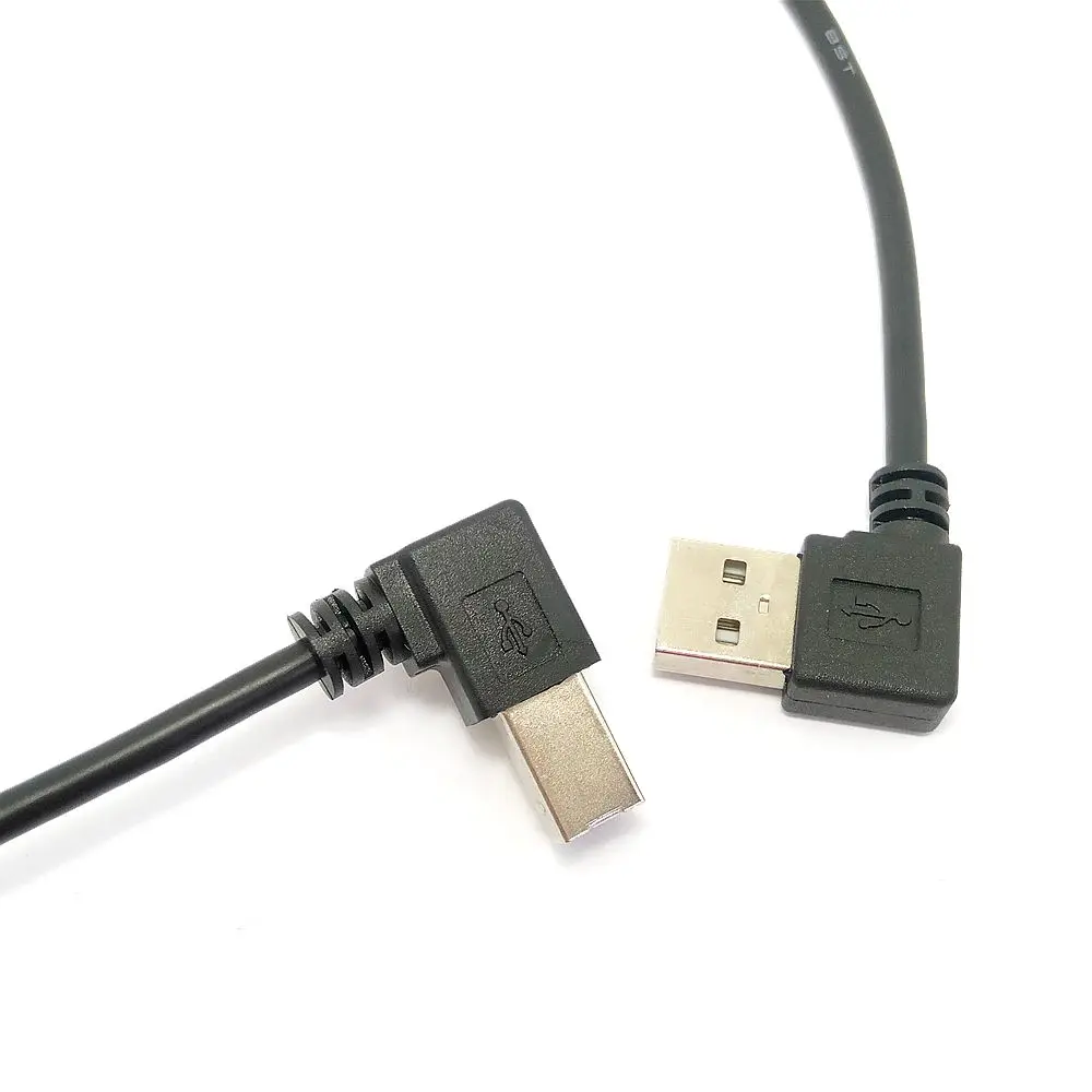 0 5 M 1 Прямоугольный USB 2 A штекер под прямым углом B Мужской 90 градусов кабель