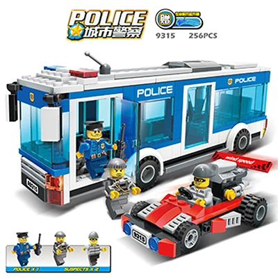 8 стилей, модель полицейского отделения, строительные блоки, Playmobil блоки, DIY Кирпичи, развивающие игрушки, совместимые с полицейскими