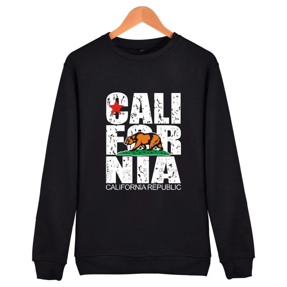 California Flag монолитным капюшоном мужская Толстовка Мода California Flag толстовка мужская длинная осенняя и зимняя повседневная одежда