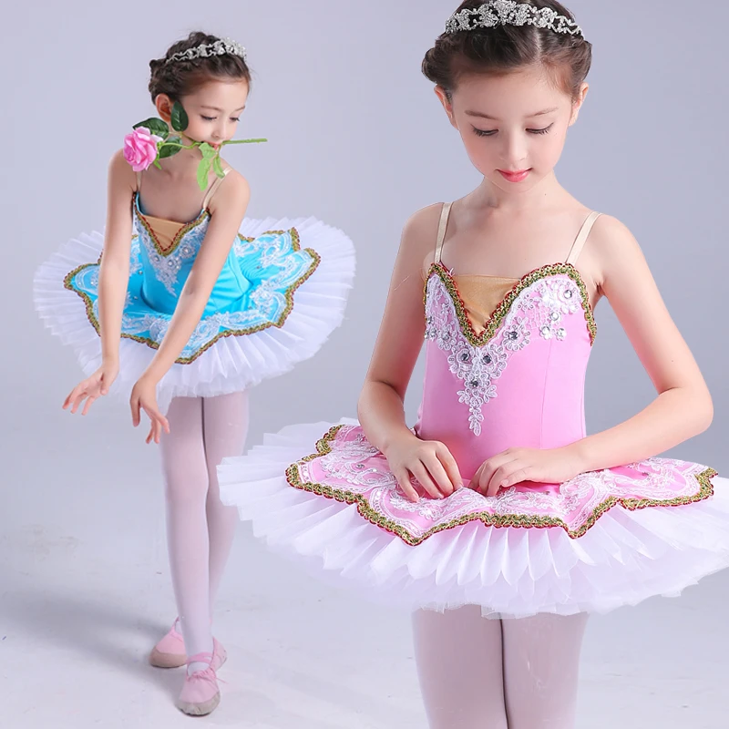 

New Sequined Professional Tutus Swan Lake Ballet Dance Costumes Girls Platter Leotard Tutu Dancing Dress For Kids