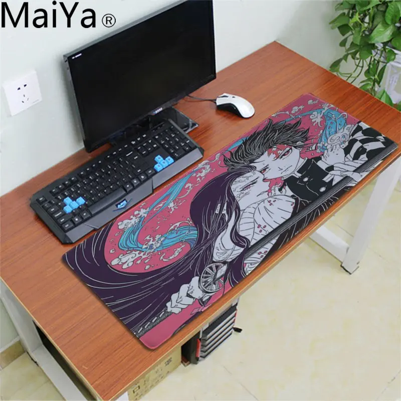 MaiYa нескользящий PC Demon Slayer Kimetsu no Yaiba Комфортный коврик для мыши игровой коврик для мыши прочный резиновый коврик для мыши - Цвет: LockEdge 40x90cm