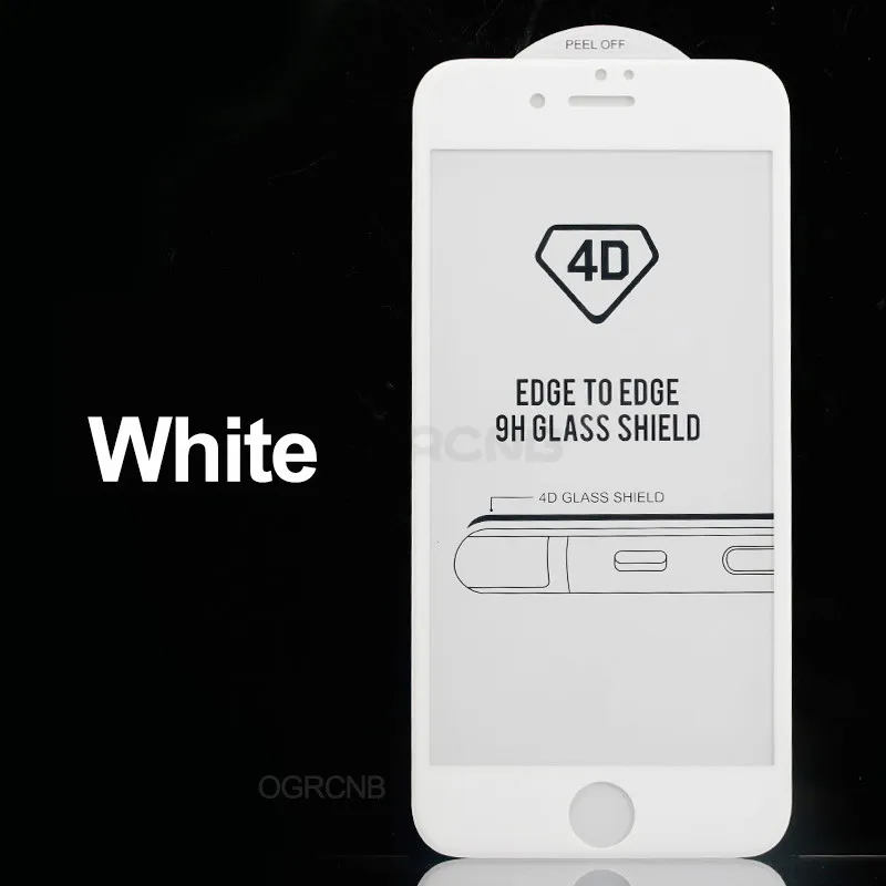 4D закаленное стекло для iPhone 8 7 Plus Защита экрана для iPhone 6 6s 7 plus 2nd Gen 3D полное покрытие краев защитное стекло