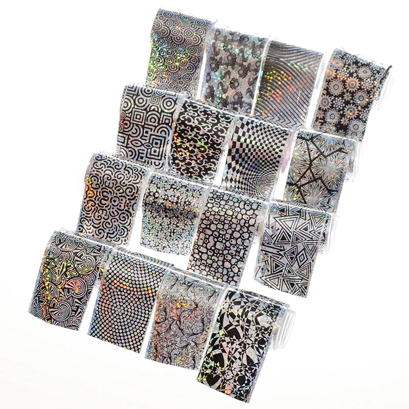 16 штук пакет Фольга для ногтей яркие цвета переводная наклейка дизайна 6 4*5 3 см