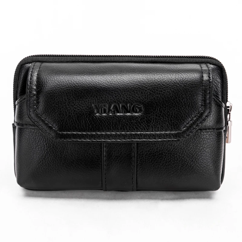 Мужской поясной кошелек из натуральной воловьей кожи забавная сумочка на бедро с