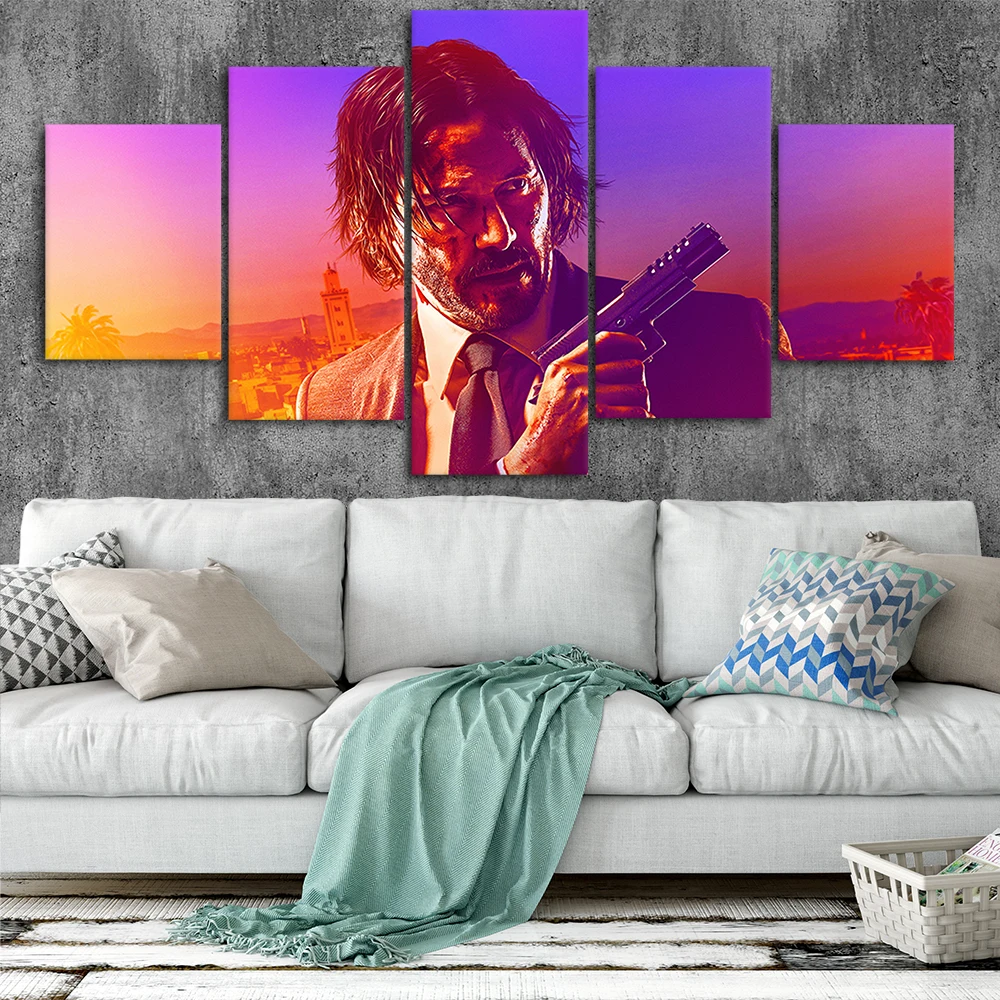 John Wick Холст Плакаты украшения для дома стены искусства рамки 5 шт. картины