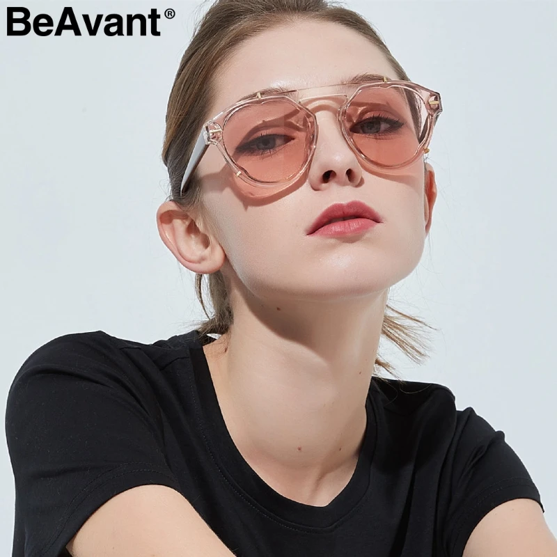 BeAvant модные круглые очки женские солнцезащитные роскошные брендовые Винтажные
