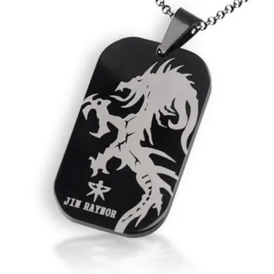 Бахамут StarCraft 2 II Джеймс Джим Рейнор Дракон Татуировка dog tag кулон Титан Сталь