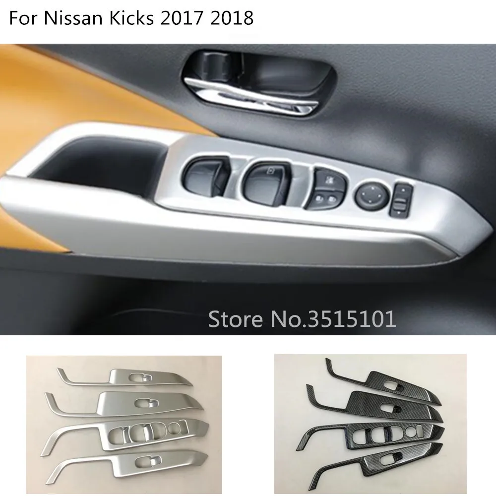 Car Body Door Window Glass Inner Panel Armrest Lift Switch Button Trim Frame Molding 4pcs For Nissan Kicks 2017 2018 2019 2020 | Автомобили