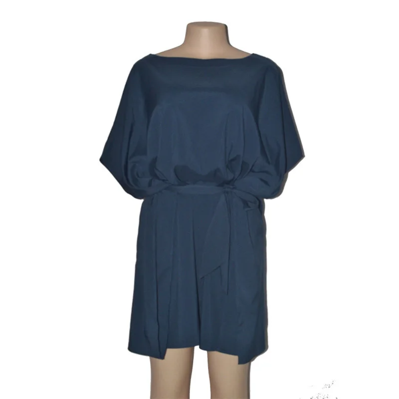 Синим поясом женское платье 2018 Новое поступление Для женщин лето-осень пикантные