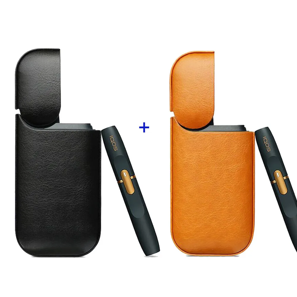 JINXINGCHENG 2 шт много кожаный чехол для iqos 2,4 плюс мешочек с держателем крышка 8 цветов - Цвет: 02DA