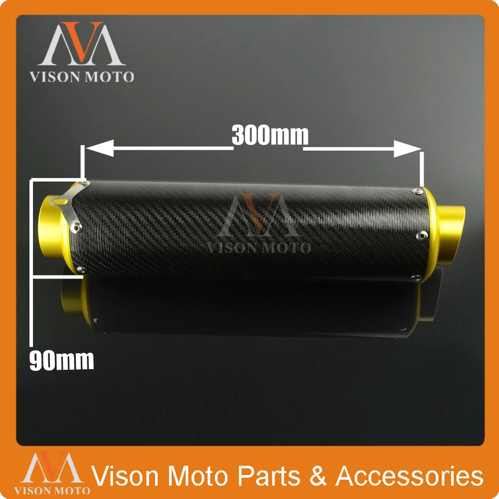 Modift Motorcycle 38MM 51MM Exhaust Pipe Muffler Carbon Fiber For YAMAHA R6 HONDA CBR250 CB400 KAWASAKI ZX6R ZX7R | Автомобили и