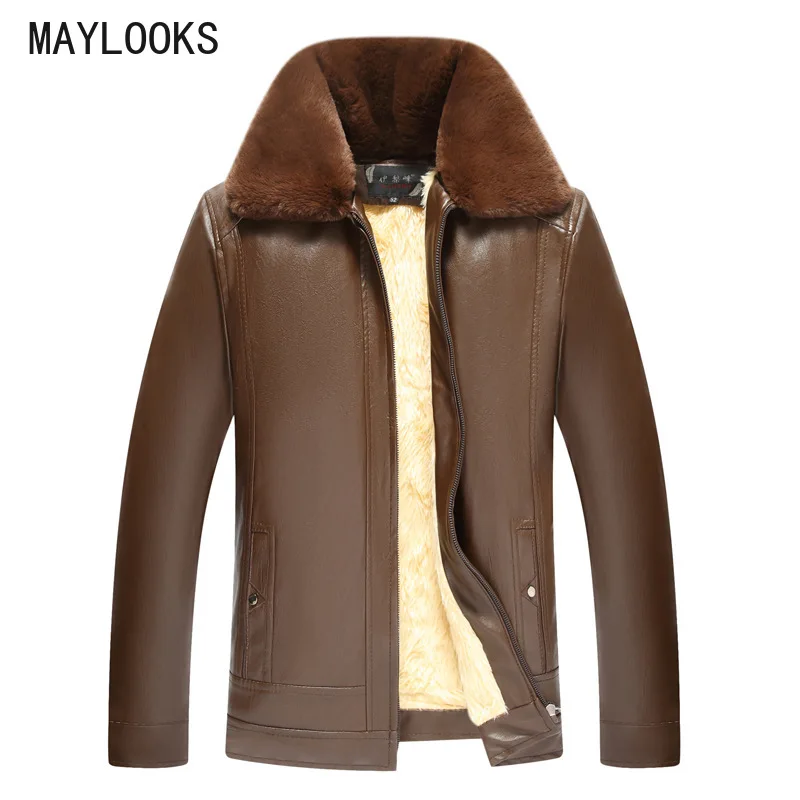 Мужская кожаная куртка брендовая Высококачественная верхняя одежда из