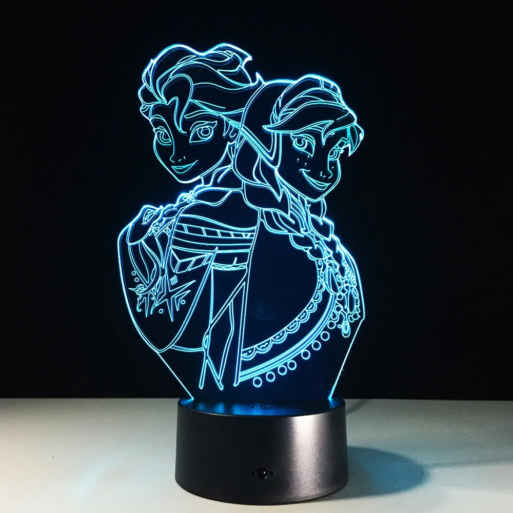 Детские игрушки куклы для девочек Анна и Эльза платье принцессы 7 LED Цвет