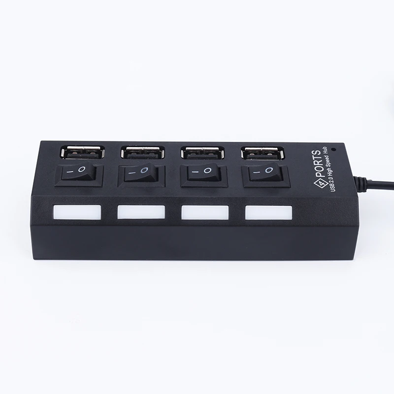 Высокоскоростной usb хаб Sovawin 2 0 4 порта разветвитель адаптер вкл./выкл. 480 Мбит/с Hab