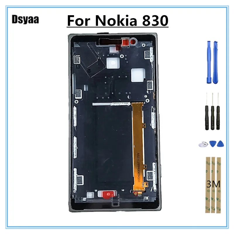 5 0 дюймов для Nokia Lumia 830 N830 LCD передняя рамка средняя Корпус Крышка Ремонт Запчасти Золото Серебро Черный с