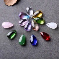 mibrow 20pcs 714mm waterdrop glass beads with hole tear drop glass charm pendant bead for diy jewelry making accessories