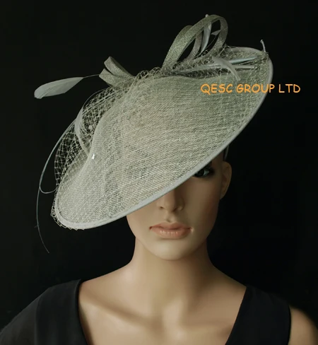 Оптовая продажа новых привлекательных многоцветных шляп Sinamay Вуалетка женская